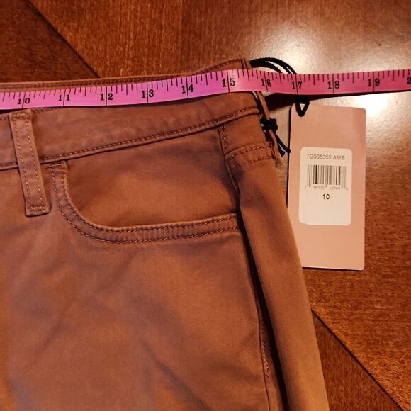 NEW Jen 7 by 7 for All Mankind High Rise Slim Straight Leg Jeans, Size 10, Brown - Picture 5 of 13